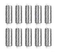 Hilo de coser dorado y plateado, 10 piezas de 200 yardas por carrete, hilo de bordado para acolchado y manualidades, costura suave y uniforme para manualidades y proyectos de costura en el hogar (10