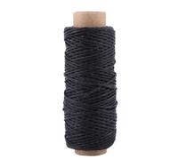 Hilo de Coser Encerado Negro 1 Mm X 50 M para Manualidades Costura a Mano en Cuero, Fuerte con Sensación Tacto Cómodo, Ideal Reparación Cuero Resistente (BLACK)