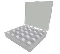 Hilo de coser, hilo de bobina preenrollado blanco, 25 piezas de hilo blanco, accesorios de costura para máquina de coser Singer, Like Brother..…