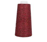 Hilo de coser ultrafino de doble cara teñido en oro y plata (100 g): poliéster de alta resistencia for manualidades y proyectos de costura en casa.(RedandBlack)
