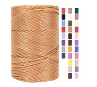 Hilo de cuerda de 3 mm x 225 m, para ganchillo, bolsas de macramé, hilo de algodón de poliéster, hilo de panadería, cuerda de algodón, Macrame Cord, hilo de algodón trenzado, cestas de hilo textil