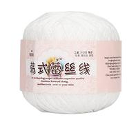 Hilo de encaje adfaga hilo de algodón crochet anti -píldora suave hilo de tejer cómodo para manualidades de bricolaje Sweaters Sweaters 1 PC White