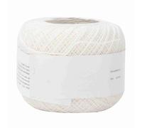 Hilo de encaje de algodón para crochet y tejido, 100% natural, transpirable, suave, antialgodón, tejido a mano, seda de verano, línea delgada, ligero, 1 mm, 63 g, 2,2 oz por bola, (6601 Blancanieves)