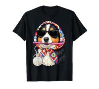 Hilo de Ganchillo Cuadrado Australiano de Perro Pastor Australiano Camiseta
