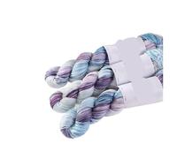 Hilo de Ganchillo Hilo de encaje teñido a mano con lentejuelas Tencel color degradado fino for tejer a en verano, hilo crochet for chal o bufanda(Color 02)