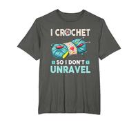 Hilo de Ganchillo I Crochet So I Don't Unravel Camiseta, Hombre Tallas Grandes, Asfalto, 2X Alto