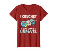 Hilo de Ganchillo I Crochet So I Don't Unravel Camiseta, Mujer, Arándano, L