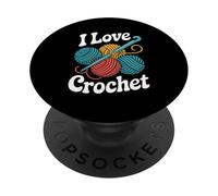 Hilo de Ganchillo I Love Craft Enthusiast PopSockets PopGrip Adhesivo
