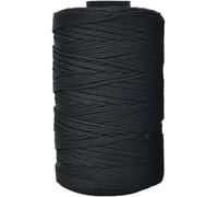Hilo de ganchillo para manualidades, hilo de ganchillo, hilo de seda de hielo, hilo artístico, hilo de polipropileno para sombrero, muñecas, bolsas de coser, cesta de ganchillo (gris oscuro), negro