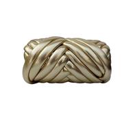 Hilo de imitación de cuero Hilo grueso y voluminoso de imitación cuero metálico 500 g, 15 unidades, for tejer a mano, cestas, mantas, alfombras, hilo gigante, bricolaje(Color 8)