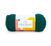 Hilo de la marca Lion Brand Yarn Teoría del Color, Suave, Hilo de Peso Estambre de Acrílico para Tejer, Ganchillo y Manualidades, Pavo Real, 1 Paquete