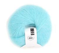Hilo de lana de angora suave popular de Mohair para tejer de bricolaje (con un ganchillo)(Bright blue)