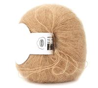 Hilo de lana de angora suave popular de Mohair para tejer de bricolaje (con un ganchillo)(khaki)