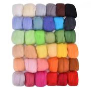 Hilo de lana de fibra de 36 colores, 3 g de color
