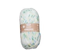 Hilo de lana Glorex 5, 100% acrílico, hipoalergénico, resistente a la saliva, sin sustancias nocivas, ideal para bebés y niños pequeños, 50 g, aprox. 200 m., Con lunares blancos y verdes., 50 g