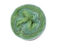 hilo de lana Hilo de pastel Color degradado arcoíris, mezcla algodón orgánico, hilo tejido a mano DIY, falda ganchillo for primavera/verano, chal, encaje(3)