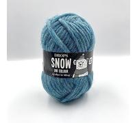 Hilo de lana pura de un solo hilo, supervoluminoso, para tejer, gotas de lana esquimo, 1.8 onzas 55 yardas por bola (66 verde marino)