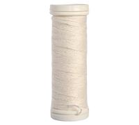 Hilo de lino de 70 m fino natural sin encerar, bobina de 2 capas, 100% lino natural (blanco)