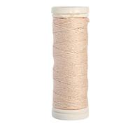 Hilo de lino de 70 m fino natural sin encerar, carrete de 2 capas, 100% lino natural (beige)