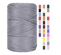 Hilo de macramé de 3 mm x 225 m, cuerda para ganchillo, bolsas, cordón de algodón, poliéster, hilo de panadería, cordel de algodón, Macrame Cord, hilo de algodón, hilo de algodón trenzado, hilo textil