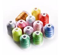 Hilo de máquina bordar color 1000 m + 12 colores surtidos + m/bobinas mini-king, conos/juego para Bordado