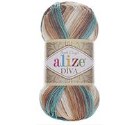 Hilo de microfibra Alize Diva Batik 100% hilo de seda de ganchillo hecho a mano hilado turco arte lote de 4 skn 400g 1532yd color degradado (4603)