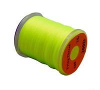 Hilo de nailon 200D para atar moscas en acabado fluorescente para uso de envoltura corporal con estándar para ganchos de mosca y soportes de carrete (amarillo)