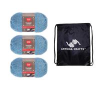 Hilo de nailon acr lico grueso y voluminoso Red Heart Hygge de 8 oz, color azul pizarra E881-8568 (3 madejas, mismo lote de tinte), n. 5, para c