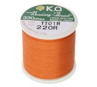 Hilo de nailon para abalorios KO, color naranja, japon s, preencerado, 100 % nailon 330TEX, resistente a enredos, carrete de 50 m/55 yardas. Para