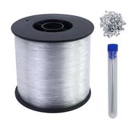 Hilo de nailon transparente de 0,8 mm, resistente al desgarro, 200 m, monofilamento transparente, sedal de nailon fuerte para colgar, hilo invisible, decoración para manualidades, ángel, manualidades,