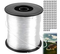 Hilo de nailon transparente resistente al desgarro, 250 m, monofilamento, fuerte, invisible de 0,8 mm, decoración para colgar, manualidades, ángel, joyas