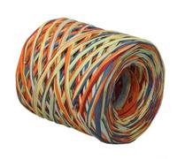 Hilo de papel de rafia de 200 m para tejer a mano, manualidades, envoltura, álbumes de recortes y joyería, colores mixtos (colores mixtos D)