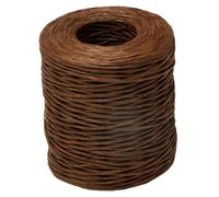 Hilo de papel de rafia natural de 210 m para ganchillo y tejer, hilo de paja colorido para bricolaje, sombrero de canasta, manualidades hechas a mano (café)