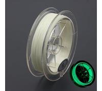 Hilo de pesca de filamento plano luminoso, carrete de 50 m, 0,37 mm de ancho para atar moscas, construcción de varillas y envoltura corporal en condiciones de poca luz