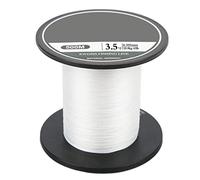 Hilo de Pesca Trenzado PE 8 Hebras 500m Blanco - Ultra Resistente y Duradero para Pesca en Mar y Embalses - Alta Tensión y Resistencia a Mordeduras (3.5)