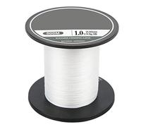 Hilo de Pesca Trenzado PE 8 Hebras 500m Blanco - Ultra Resistente y Duradero para Pesca en Mar y Embalses - Alta Tensión y Resistencia a Mordeduras (1.0)