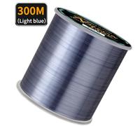 Hilo de pescar de nailon Fish King, gris, 300 m/500 m, 4,13-34,32 lb, monofilamento, para pesca de carpas.