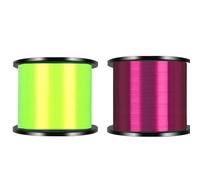 Hilo de Pescar Línea De Pesca De Nailon Monofilamento De 1000M, 2 Uds., Línea Principal De Nailon Súper Resistente, Accesorios De Pesca De Agua Salada Invisible(Yellow Red,0.205mm-1.5)