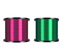 Hilo de Pescar Línea De Pesca Nailon Monofilamento 1000M, 2 Uds., Principal Súper Resistente, Accesorios Agua Salada Invisible Hilo de Pesca Grueso(Red Green,0.370mm-5.0)