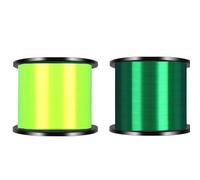 Hilo de Pescar Línea De Pesca Nailon Monofilamento 1000M, 2 Uds., Principal Súper Resistente, Accesorios Agua Salada Invisible(Yellow Green,0.128mm-0.6)