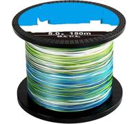 Hilo de Pescar monofilamento, 8X 8 Strands Braided PE Fishing Line Multicolor Multiple Sizes for Carp(8X-Camo Aqua,500M-1.5-30LB)