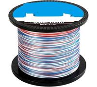 Hilo de Pescar monofilamento, 8X 8 Strands Braided PE Fishing Line Multicolor Multiple Sizes for Carp(8X-Patriot,300M-2.0-35LB)