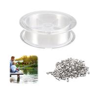 Hilo De Pescar Transparente 0,8 Mm X 200 M, Hilo De Nailon con Funda De Engarce De Aluminio, Hilo Transparente Hilo De Pescar Monofilamento para Bricolaje, Pesca, Manualidades, BisuteríA, Colgar