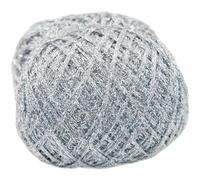 Hilo de plata de 250 m, 50 g, hilo metálico brillante de ganchillo, cuerda para hacer punto a mano, accesorio para suéter, bufanda, color plateado