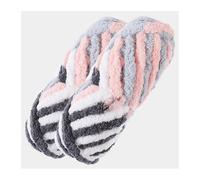 Hilo de poliéster grueso for tejer a mano, hilo ganchillo voluminoso for sombrero, manta, estera, casa mascotas, cuerda for suéter, 500g en total, 2 uds Para Tejer A Mano(2PCS 42 pink black)