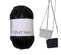 Hilo de poliéster para camiseta, hilo brillante de 40 m, cordón de ganchillo brillante, material de tira elástica para tejer, hilo de fibra suave para manualidades, decoración del hogar, joyería de