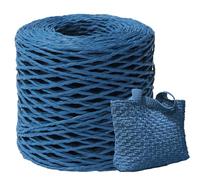 Hilo de rafia de 150 m, rollo de hilo de rafia natural, algodón, hilo trenzado de hierba, el mejor material para sombreros de paja, ganchillo, manualidades creativas