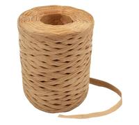 Hilo de rafia de 200 m, color marrón, cinta de papel de rafia, cinta de embalaje de rafia, cintas de cordel para envolver regalos, ganchillo y decoración de manualidades