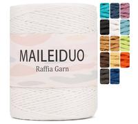Hilo de rafia para ganchillo, 2 mm x 300 m, alambre de papel natural para manualidades, hilo de papel, cinta de rafia, cinta de regalo, cuerda de papel, hilo de papel para manualidades, sombreros y