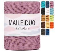 Hilo de rafia para ganchillo, 2 mm x 300 m, alambre de papel natural para manualidades, hilo de papel, cinta de rafia, cinta de regalo, cuerda de papel, hilo de papel para manualidades, sombreros y